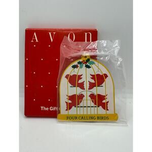 Avon Vintage Collectible 4 Turtle Dove Ornament In Original Box